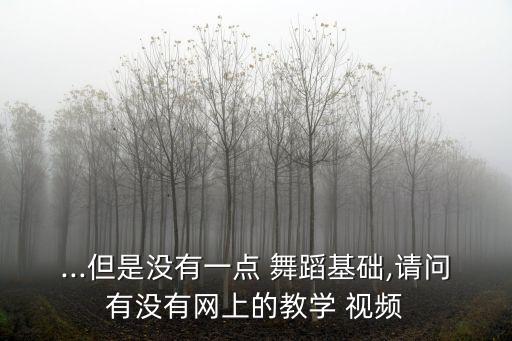 ...但是没有一点 舞蹈基础,请问有没有网上的教学 视频