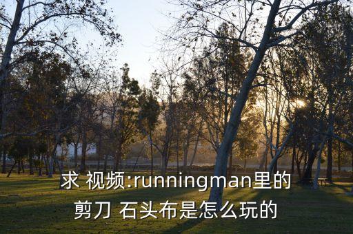 求 视频:runningman里的剪刀 石头布是怎么玩的