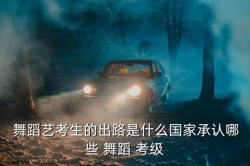  舞蹈艺考生的出路是什么国家承认哪些 舞蹈 考级