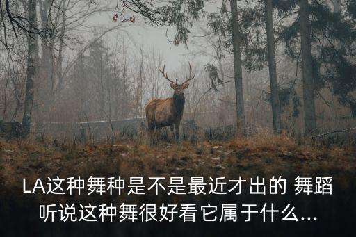 LA这种舞种是不是最近才出的 舞蹈听说这种舞很好看它属于什么...