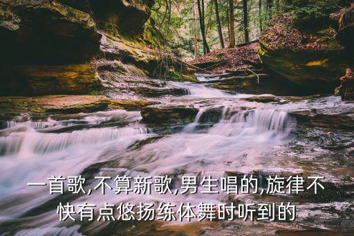 一首歌,不算新歌,男生唱的,旋律不快有点悠扬练体舞时听到的