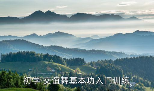 初学 交谊舞基本功入门训练