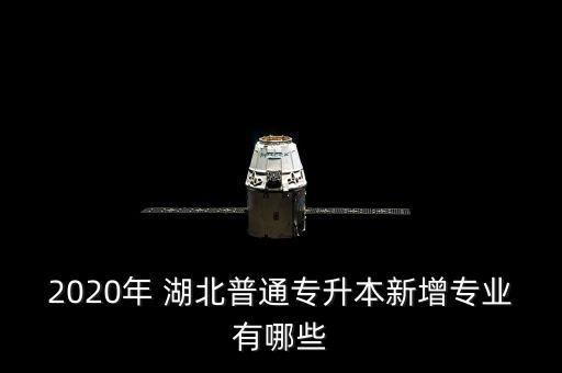 2020年 湖北普通专升本新增专业有哪些