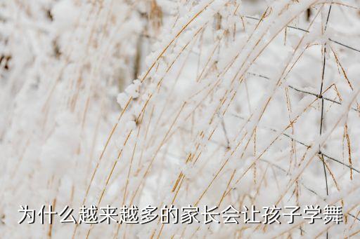 为什么越来越多的家长会让孩子学舞