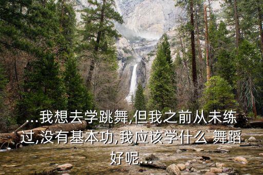 ...我想去学跳舞,但我之前从未练过,没有基本功,我应该学什么 舞蹈好呢...