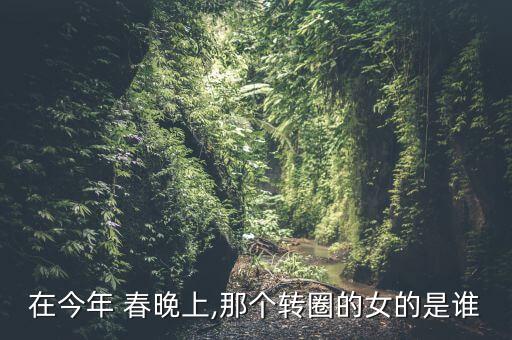 在今年 春晚上,那个转圈的女的是谁