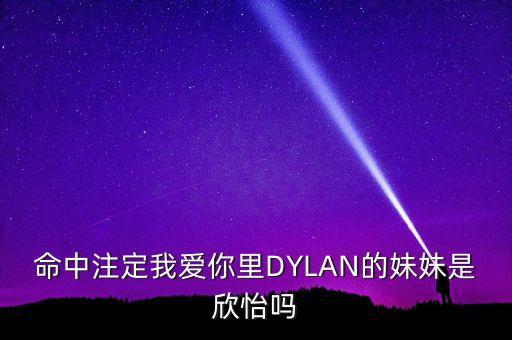 命中注定我爱你里DYLAN的妹妹是欣怡吗