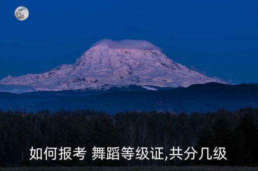 如何报考 舞蹈等级证,共分几级