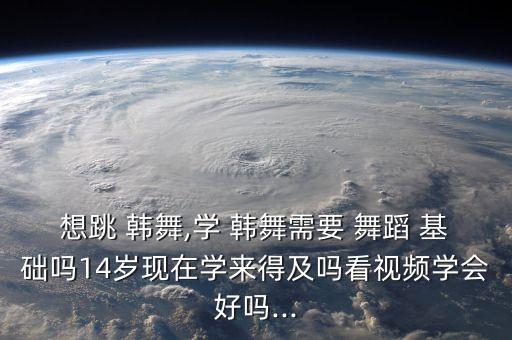 想跳 韩舞,学 韩舞需要 舞蹈 基础吗14岁现在学来得及吗看视频学会好吗...