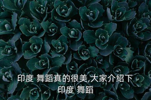  印度 舞蹈真的很美,大家介绍下 印度 舞蹈