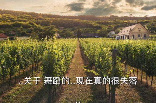 ..关于 舞蹈的..现在真的很失落..