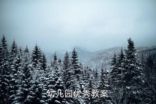 幼儿园优秀教案