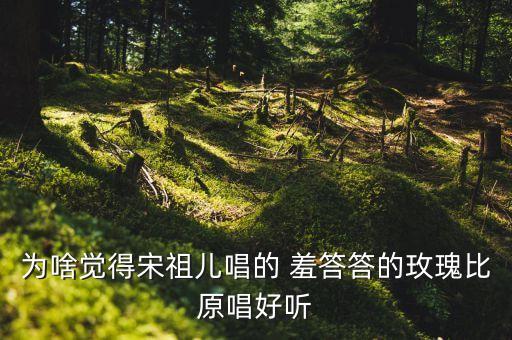 为啥觉得宋祖儿唱的 羞答答的玫瑰比原唱好听