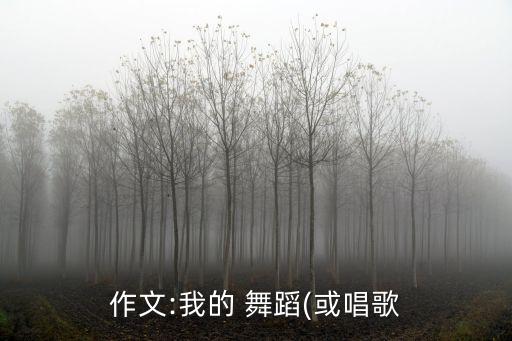 作文:我的 舞蹈(或唱歌