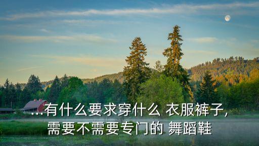 ...有什么要求穿什么 衣服裤子,需要不需要专门的 舞蹈鞋