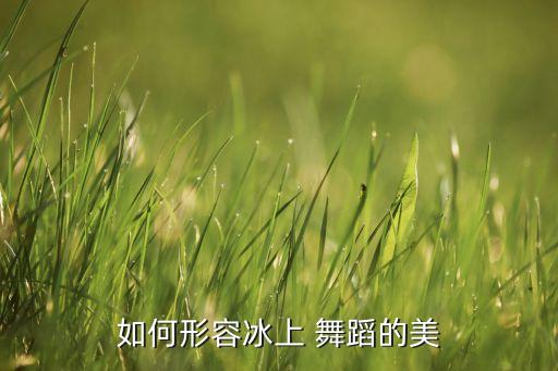 如何形容冰上 舞蹈的美