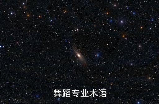  舞蹈专业术语