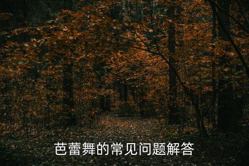 芭蕾舞的常见问题解答