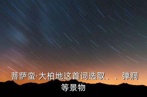  菩萨蛮·大柏地这首词选取、、弹洞等景物
