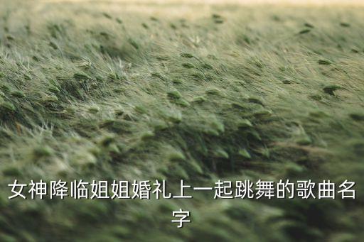 女神降临姐姐婚礼上一起跳舞的歌曲名字