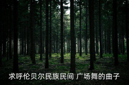 求呼伦贝尔民族民间 广场舞的曲子
