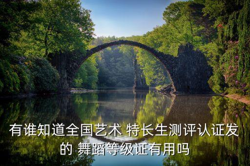 有谁知道全国艺术 特长生测评认证发的 舞蹈等级证有用吗