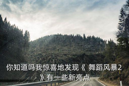 你知道吗我惊喜地发现《 舞蹈风暴2》有一些新亮点