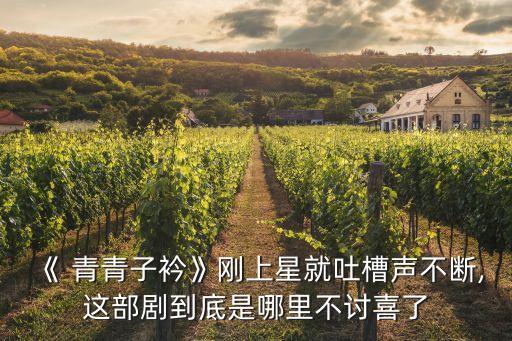 《 青青子衿》刚上星就吐槽声不断,这部剧到底是哪里不讨喜了