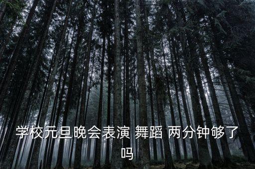 学校元旦晚会表演 舞蹈 两分钟够了吗