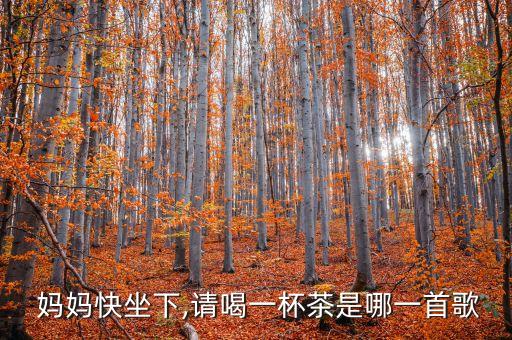  妈妈快坐下,请喝一杯茶是哪一首歌
