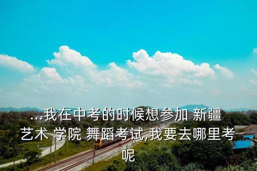 ...我在中考的时候想参加 新疆 艺术 学院 舞蹈考试,我要去哪里考呢