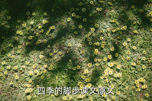 四季的脚步课文原文