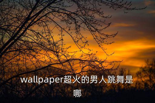 wallpaper超火的男人跳舞是哪