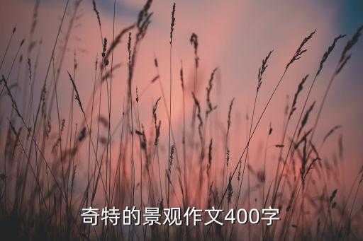 奇特的景观作文400字