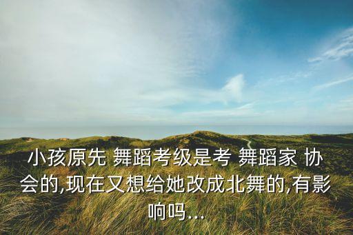 小孩原先 舞蹈考级是考 舞蹈家 协会的,现在又想给她改成北舞的,有影响吗...
