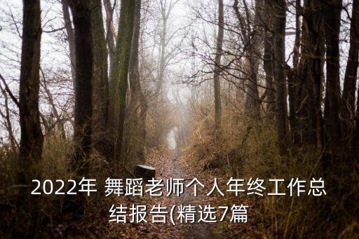 2022年 舞蹈老师个人年终工作总结报告(精选7篇