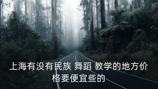 上海有没有民族 舞蹈 教学的地方价格要便宜些的