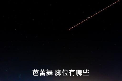芭蕾舞 脚位有哪些