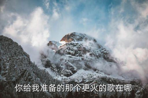 你给我准备的那个更火的歌在哪