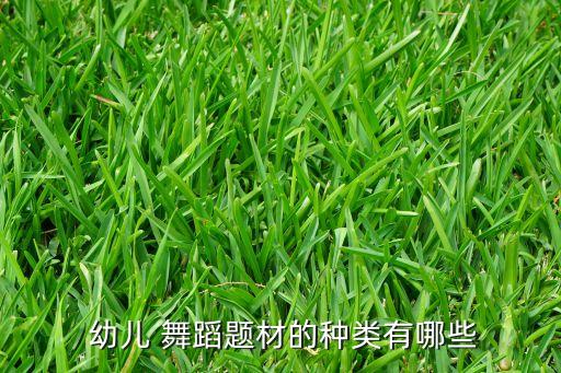  幼儿 舞蹈题材的种类有哪些