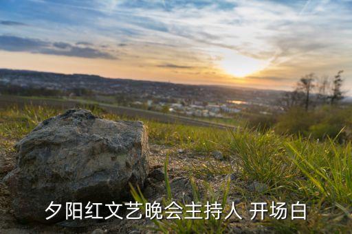 夕阳红文艺晚会主持人 开场白