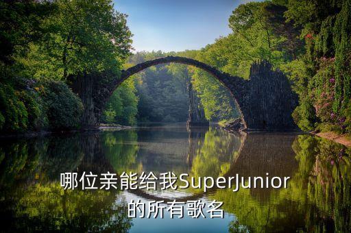 哪位亲能给我SuperJunior的所有歌名