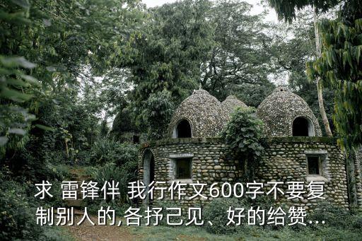 求 雷锋伴 我行作文600字不要复制别人的,各抒己见、好的给赞...