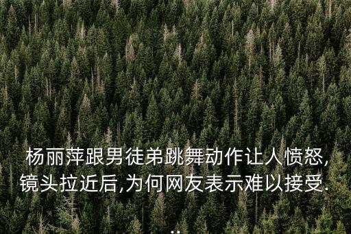  杨丽萍跟男徒弟跳舞动作让人愤怒,镜头拉近后,为何网友表示难以接受...