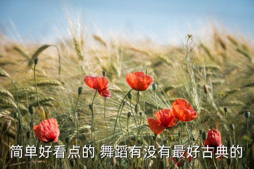 简单好看点的 舞蹈有没有最好古典的