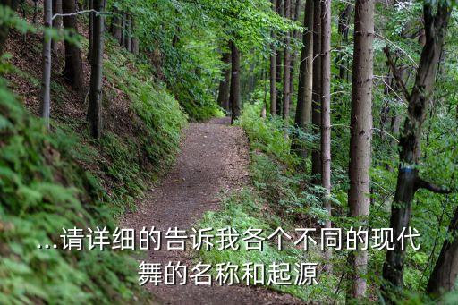 ...请详细的告诉我各个不同的现代舞的名称和起源