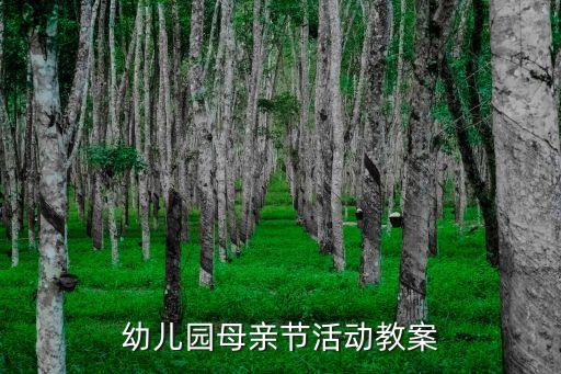 幼儿园母亲节活动教案