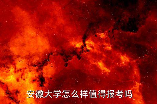  安徽大学怎么样值得报考吗