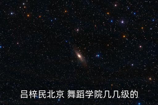 吕梓民北京 舞蹈学院几几级的