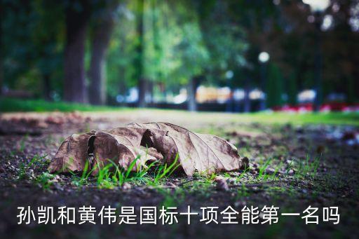 孙凯和黄伟是国标十项全能第一名吗